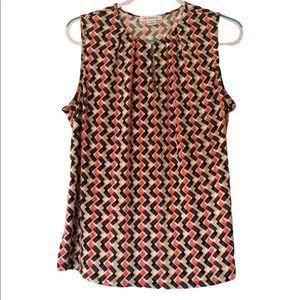 Liz claiborne tank top red, white, yellow, and gray size XL